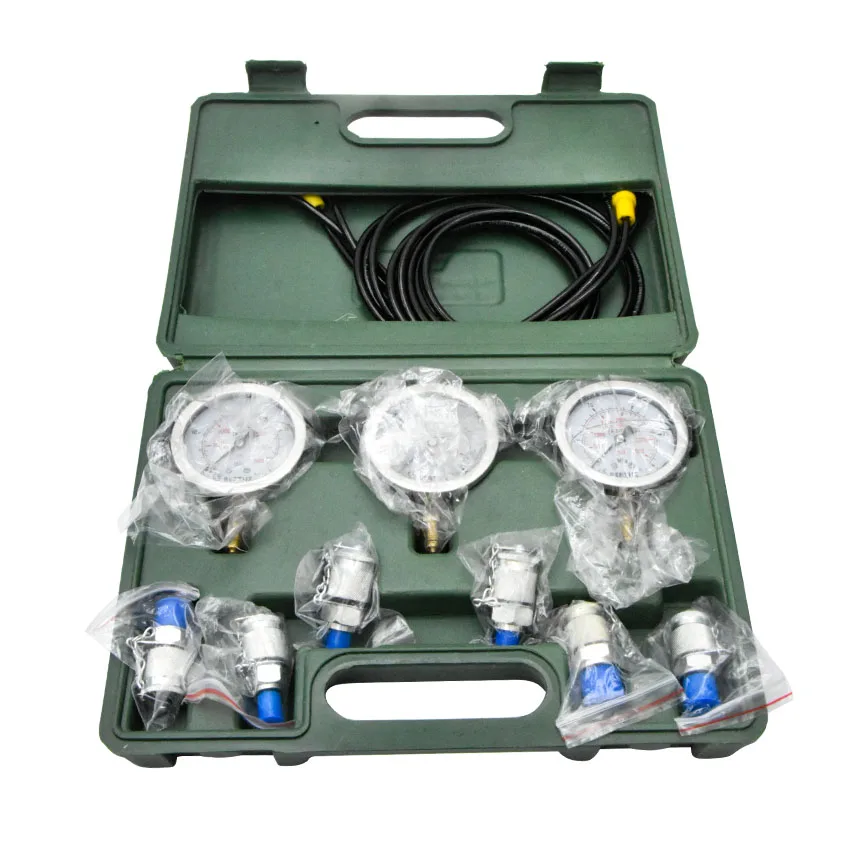 

Hydraulic Pressure Guage Test Kit For Excavator Portable Pressure Gauge Tools With Testing Point Coupling 630 Operating Pressure
