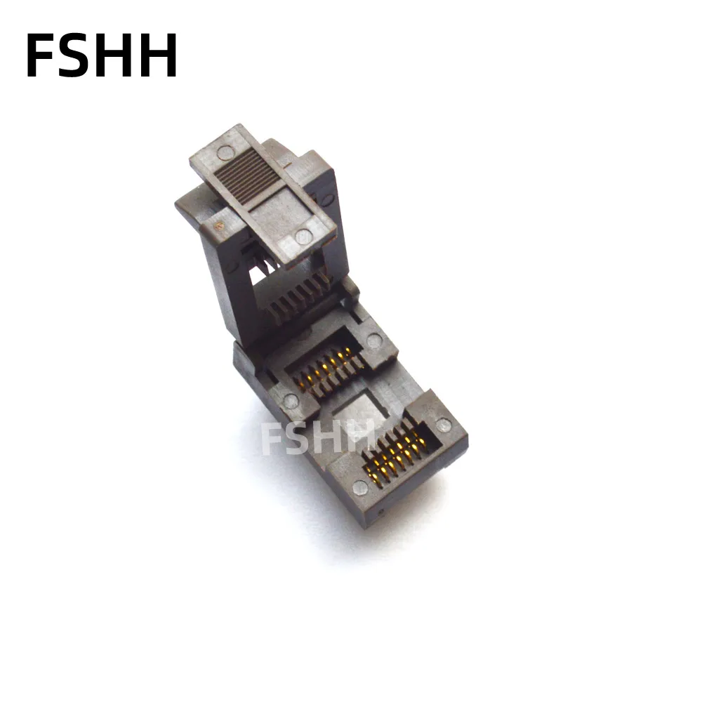 SOP14 IC Test Socket(Flip test seat) SOP14/SO14/SOIC14 Pitch=1.27mm Width=8.6/12mm
SOP14 IC Test Socket(Flip test seat) SOP14/SO14/SOIC14 Pitch=1.27mm Width=8.6/12mm