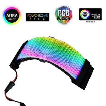 RGB Light Addressable 24 Pin Sync Connector Computer PC Case Power Net Type Accessory Double Layer Extension Cable
RGB Light Addressable 24 Pin Sync Connector Computer PC Case Power Net Type Accessory Double Layer Extension Cable