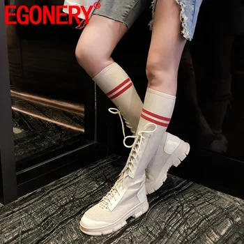 EGONERY winter new fashion knee high boots outside warm mid heels platform round toe genuine leather women shoes drop shipping
EGONERY winter new fashion knee high boots outside warm mid heels platform round toe genuine leather women shoes drop shipping