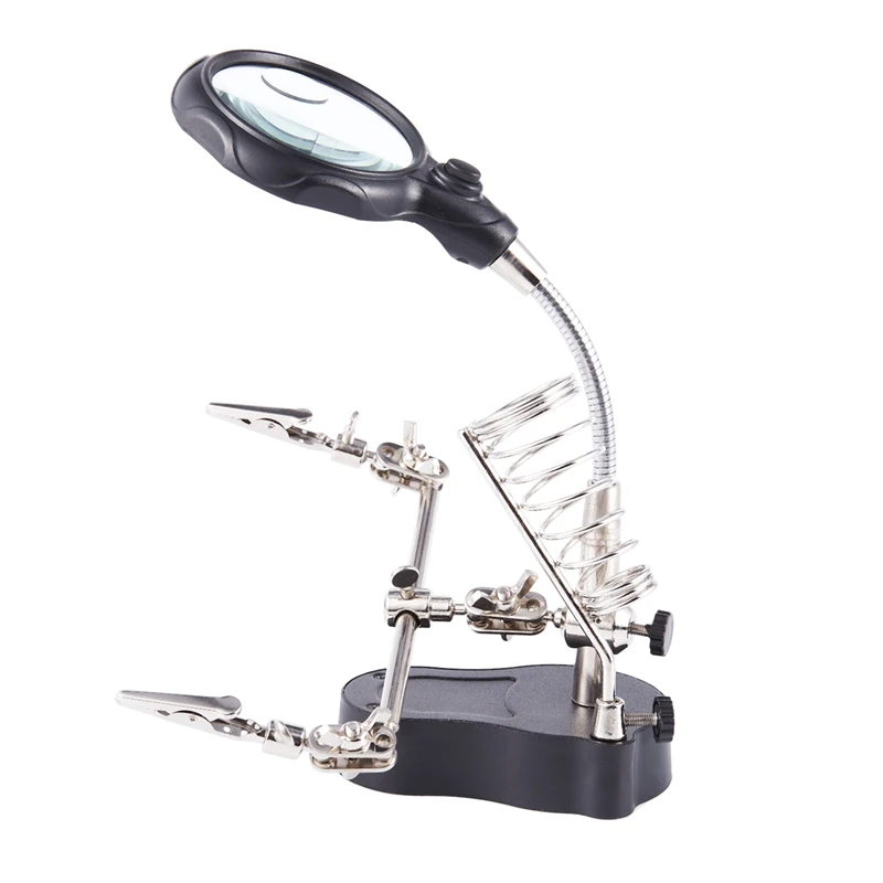 Multi-Functional Welding Magnifier With 3.5X 12X Glasses Magnifying Illuminated Soldering Iron Stand Lens Third Hand Repair Tool
Multi-Functional Welding Magnifier With 3.5X 12X Glasses Magnifying Illuminated Soldering Iron Stand Lens Third Hand Repair Tool