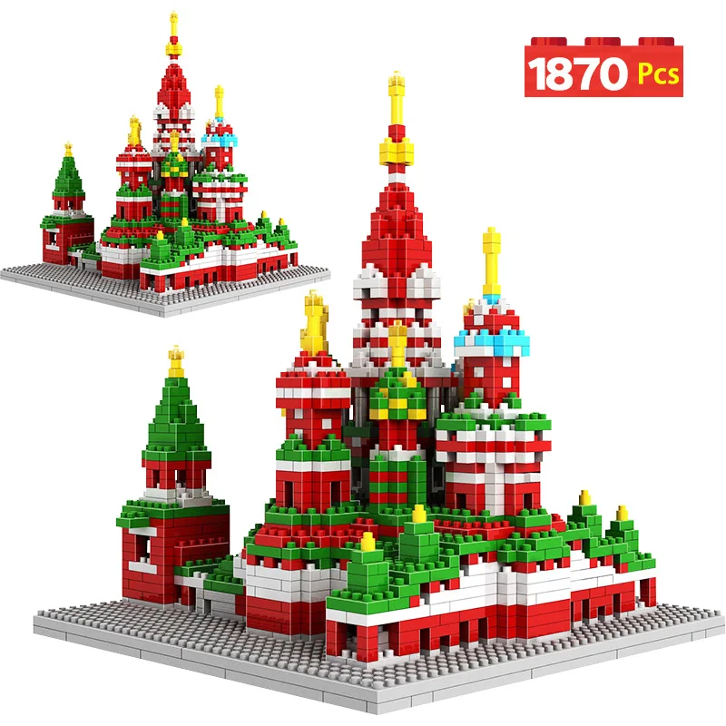 1870Pcs 3D Church Model Mini Diamond Famous Architecture Saint Basil's Cathedral Building Blocks Bricks Christmas Toys for Kids
1870Pcs 3D Church Model Mini Diamond Famous Architecture Saint Basil's Cathedral Building Blocks Bricks Christmas Toys for Kids