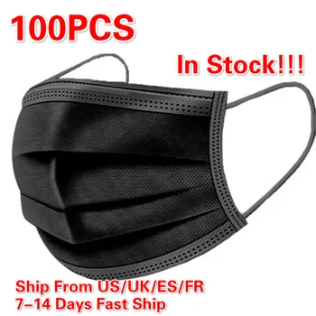 In Stock! Black Non-woven 3-layer Disposable Mask 50/100/200/300/500Pcs Anti Dust Face Mouth Mask Breathable Adult Earloops Mask 
In Stock! Black Non-woven 3-layer Disposable Mask 50/100/200/300/500Pcs Anti Dust Face Mouth Mask Breathable Adult Earloops Mask