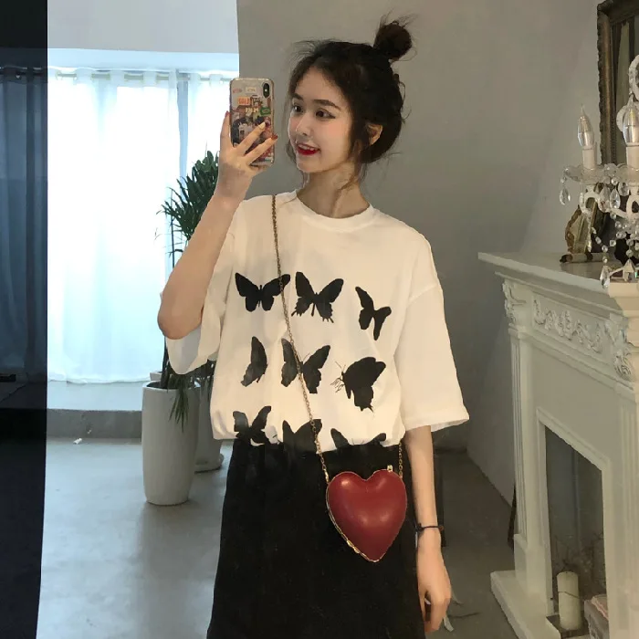2020 New Summer T-shirt Women Loose Short Sleeve Topso Loose Print Oversize Sweet Harajuku Style Clothes Women Free Shipping
2020 New Summer T-shirt Women Loose Short Sleeve Topso Loose Print Oversize Sweet Harajuku Style Clothes Women Free Shipping