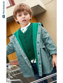 Minibalabala Children jacket boys and girls long hooded jacket 2019 autumn new plaid casual clothes 
Minibalabala Children jacket boys and girls long hooded jacket 2019 autumn new plaid casual clothes