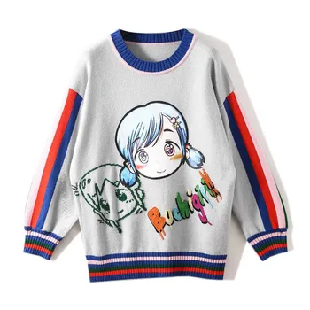 NiceMix autumn new cartoon pattern embroidery sweater jumper women knitting striped long sleeve sweater pullovers retro sporty
NiceMix autumn new cartoon pattern embroidery sweater jumper women knitting striped long sleeve sweater pullovers retro sporty
