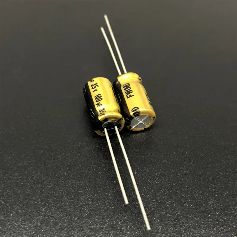 10 шт./100 шт. 100 мкФ 35В NICHICON FW серия 6 3x11 мм 35v100мкф HiFi аудио конденсатор | Электронные