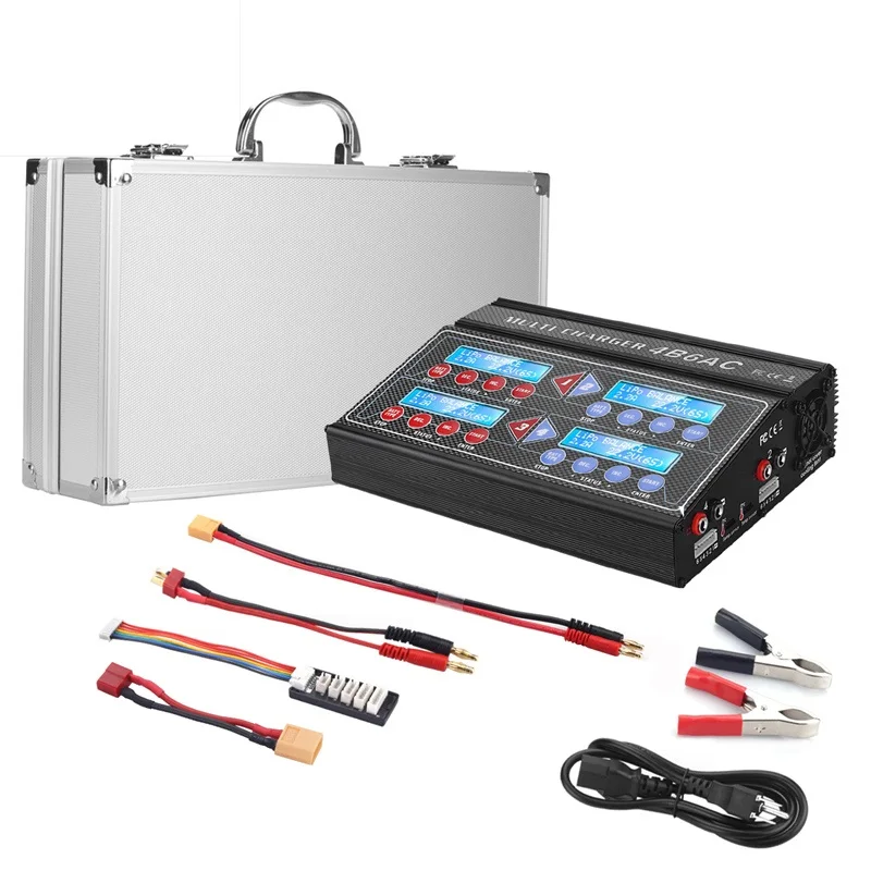 HTRC 4B6AC Balance Charger iMAX Quattro B6AC 5A 80W*4 Built-In AC Professional RC Discharger For 1-6s LiPo/Lion/LiFe Battery
HTRC 4B6AC Balance Charger iMAX Quattro B6AC 5A 80W*4 Built-In AC Professional RC Discharger For 1-6s LiPo/Lion/LiFe Battery