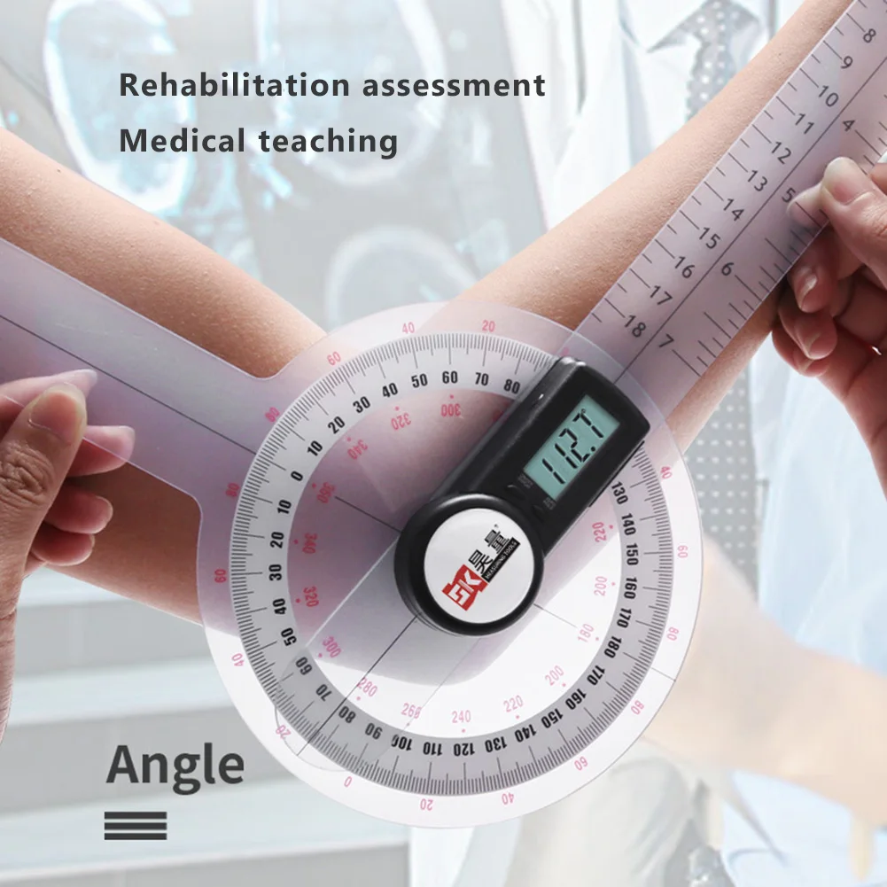 Durable ABS Angle Ruler Goniometer High Precision Electronic Digital Display Medical Joint Recovery Angle Measuring Gauge Tool
Durable ABS Angle Ruler Goniometer High Precision Electronic Digital Display Medical Joint Recovery Angle Measuring Gauge Tool