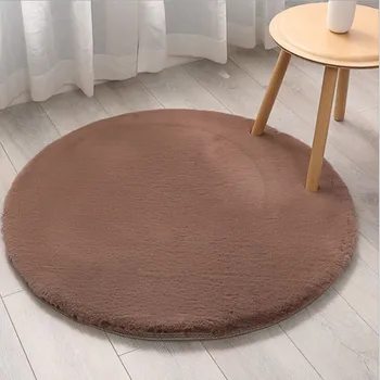 Round imitation rabbit fur thickening carpet living room bedroom solid color soft fluff floor mat coffee table sofa home carpet
Round imitation rabbit fur thickening carpet living room bedroom solid color soft fluff floor mat coffee table sofa home carpet