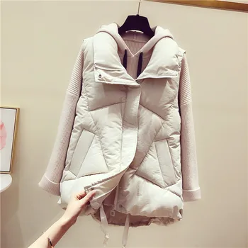 Women Cotton Vest Autumn Winter Fashion Short Jacket 2019 New Loose Thick Sleeveless Coat Solid Color Cotton Vest Female XIN090
Women Cotton Vest Autumn Winter Fashion Short Jacket 2019 New Loose Thick Sleeveless Coat Solid Color Cotton Vest Female XIN090