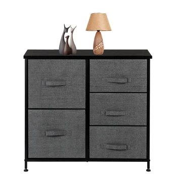 Dresser Organizer With 5 Drawers, Fabric Dresser Tower For Bedroom, Hallway, Entryway, Closets, Grey
Dresser Organizer With 5 Drawers, Fabric Dresser Tower For Bedroom, Hallway, Entryway, Closets, Grey