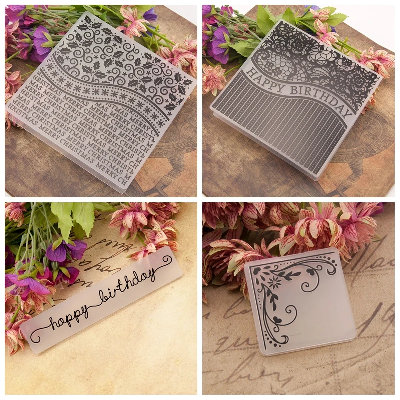 Flowers Embossing folders Christmas Happy Bithday Plastic Embossing Folder Butterfly For Scrapbooking DIY Photo Album Card Decor
Flowers Embossing folders Christmas Happy Bithday Plastic Embossing Folder Butterfly For Scrapbooking DIY Photo Album Card Decor