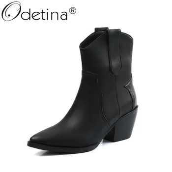 Odetina Women Fashion Slip On Winter Casual Ankle Boots Ladies Keep Warm Sewing Round Toe Block High Heel Vintage Western Boots
Odetina Women Fashion Slip On Winter Casual Ankle Boots Ladies Keep Warm Sewing Round Toe Block High Heel Vintage Western Boots
