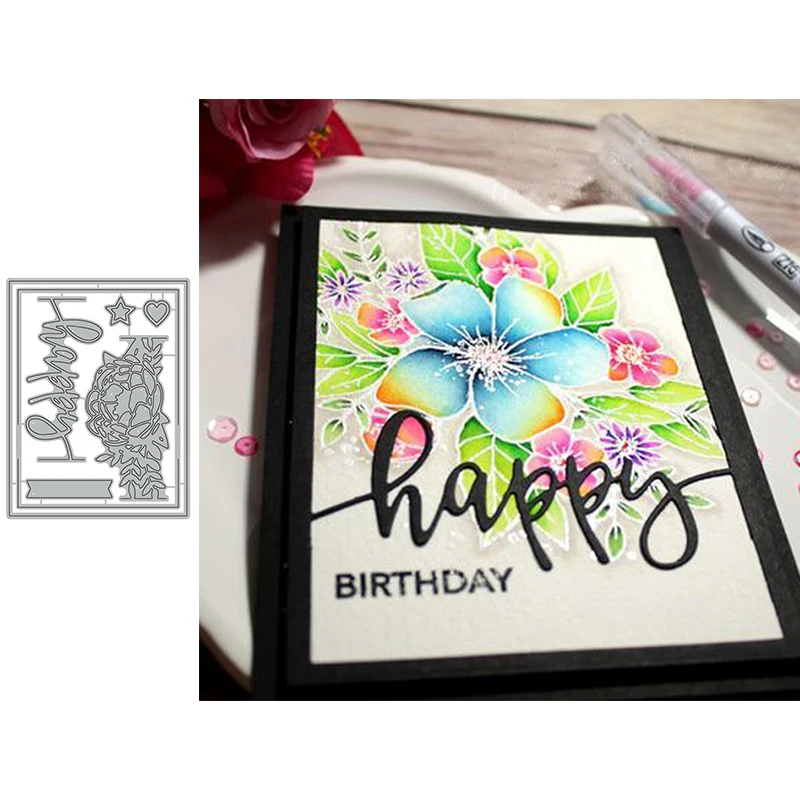 Happy Word Flower Decoration Frame Metal Cutting Dies New 2020 Scrapbook Die Cuts Diy Scrapbooking Photo Album Paper Cards
Happy Word Flower Decoration Frame Metal Cutting Dies New 2020 Scrapbook Die Cuts Diy Scrapbooking Photo Album Paper Cards