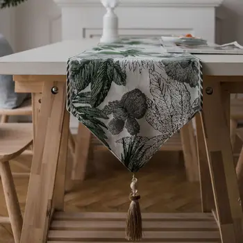 modern jacquard table runner coffee fringe tassel tabe cloth leaves/geometric pattern tablecloth bed runner
modern jacquard table runner coffee fringe tassel tabe cloth leaves/geometric pattern tablecloth bed runner