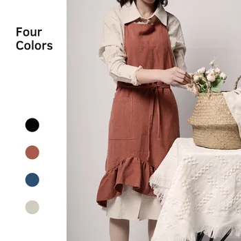 1Pcs Apron Cotton Linen Pleated Butterfly Tail Korean Version Home Kitchen Female Fashion Flower Shop Coffee Multifunction Gift 
1Pcs Apron Cotton Linen Pleated Butterfly Tail Korean Version Home Kitchen Female Fashion Flower Shop Coffee Multifunction Gift