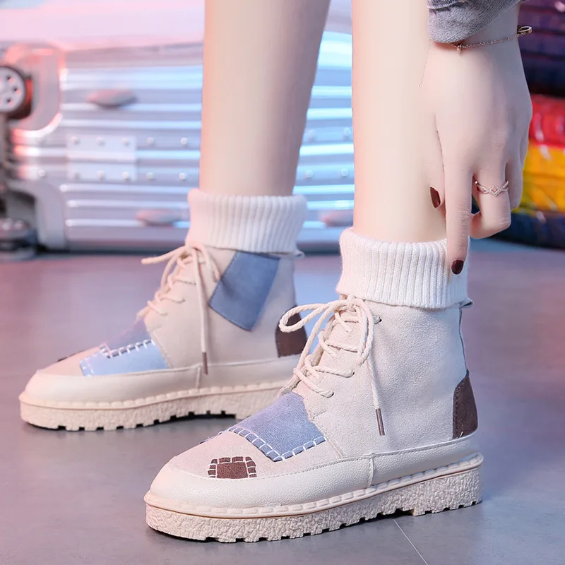 Loecktty 2019 Autumn and winter explosions suede canvas color matching wild high-top Wool mouthboots women shoes
Loecktty 2019 Autumn and winter explosions suede canvas color matching wild high-top Wool mouthboots women shoes