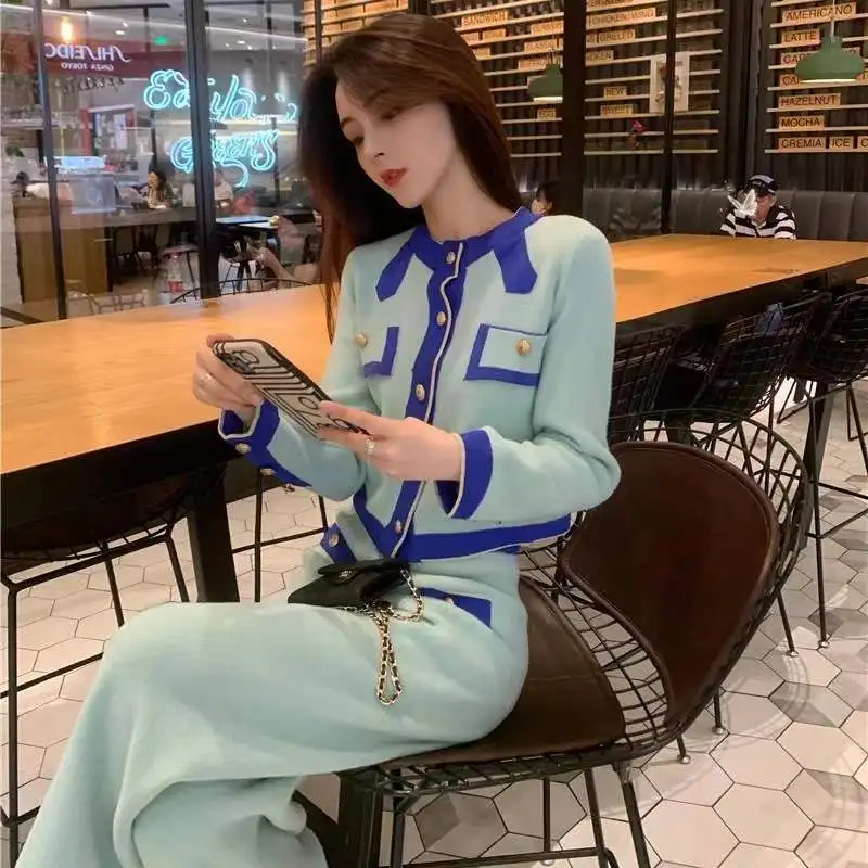 2022 Spring two piece set women fashion Long sleeve top wide-leg pants knitted clothes for womens two peice sets
2022 Spring two piece set women fashion Long sleeve top wide-leg pants knitted clothes for womens two peice sets