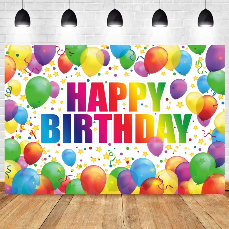Happy Birthday Photography Backdrop Kids Party Colorful Balloon Photo Background Decoration Studio Prop Banner
Happy Birthday Photography Backdrop Kids Party Colorful Balloon Photo Background Decoration Studio Prop Banner