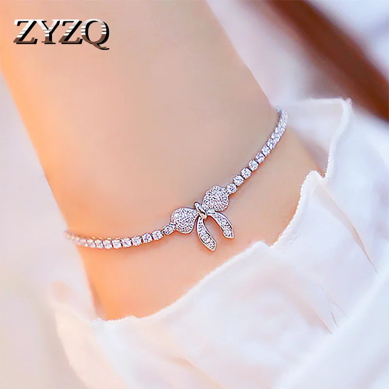 ZYZQ Classic Exquisite Bowknot Shaped Bracelets For Women With Micro Paved Shiny Dazzling Stone Proposal Bracelets Wholesale
ZYZQ Classic Exquisite Bowknot Shaped Bracelets For Women With Micro Paved Shiny Dazzling Stone Proposal Bracelets Wholesale