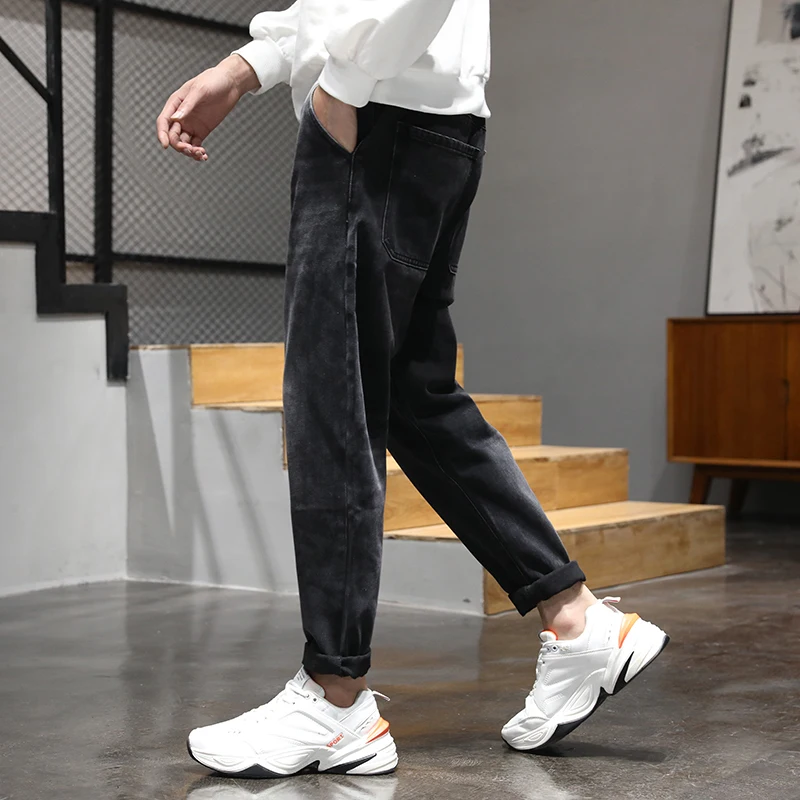 KSTUN Black Jeans Men Haren Pants 2020 Spring Loose Fit Stretchy Quality Brand Jeans Man Long