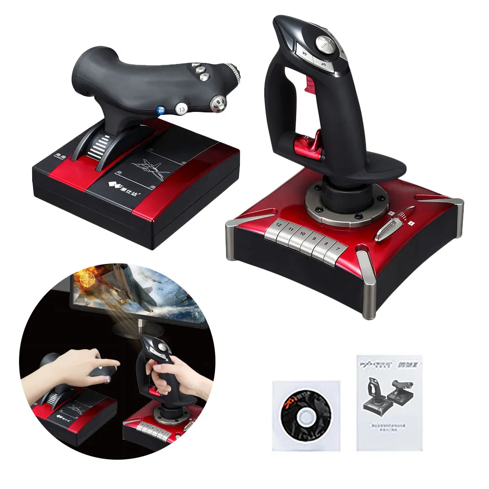 Hotas PC Game PXN-2119II USB Interface Computer Game Flight Joystick with Vibration Controller Compatible with Windows XP Vista
Hotas PC Game PXN-2119II USB Interface Computer Game Flight Joystick with Vibration Controller Compatible with Windows XP Vista