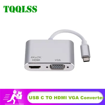 USB C To HDMI VGA Adapter High Quality 4K Type C USB-C HUB Video Converter Adapter for Macbook USB 3.1 TO HDMI VGA Converter HUB
USB C To HDMI VGA Adapter High Quality 4K Type C USB-C HUB Video Converter Adapter for Macbook USB 3.1 TO HDMI VGA Converter HUB