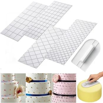 4Pcs/Set Sugarcraft Transparent Texture Mat Cake border decorating Tools Cake Mold Bakeware Fondant Texture Kitchen Pastry Tool
4Pcs/Set Sugarcraft Transparent Texture Mat Cake border decorating Tools Cake Mold Bakeware Fondant Texture Kitchen Pastry Tool