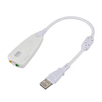 External Sound Card USB 2.0 3D Virtual 7.1 Channel Sound Card Adapter for PC color: White
External Sound Card USB 2.0 3D Virtual 7.1 Channel Sound Card Adapter for PC color: White