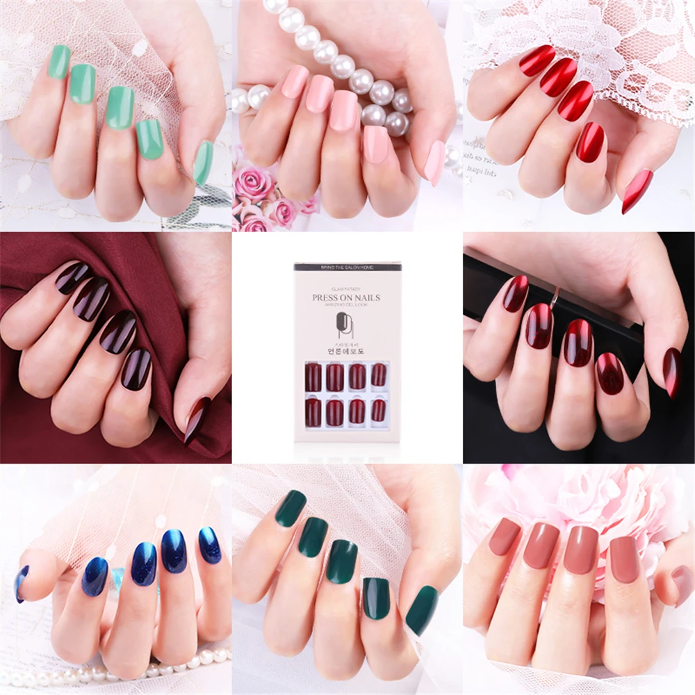 12pcs/box Colorful Reusable Full Cover False Artificial Nail Tips for Design Short Press On Nails Art Fake Extension Tips NAF003
12pcs/box Colorful Reusable Full Cover False Artificial Nail Tips for Design Short Press On Nails Art Fake Extension Tips NAF003
