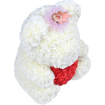 40Cm Teddy Bear With Crown In Gift Box Bear Of Roses Artificial Flower New Year Gifts For Women Valentines Gift Milky White
40Cm Teddy Bear With Crown In Gift Box Bear Of Roses Artificial Flower New Year Gifts For Women Valentines Gift Milky White