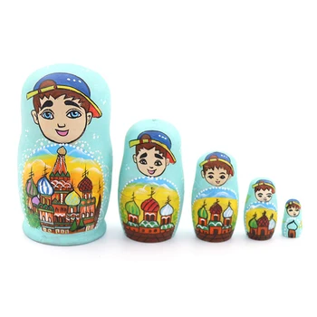 5pcs Russian Matryoshka Dolls Basswood Creative Cute Boys Nesting Dolls Gift Russian Traditional Feature Ethnic Style DIY Dolls 
5pcs Russian Matryoshka Dolls Basswood Creative Cute Boys Nesting Dolls Gift Russian Traditional Feature Ethnic Style DIY Dolls