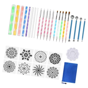 1 Set of 32pcs Mandala Dotting Tools Ceramic Paintbrush DIY Painting Rocks Stone Template Clay Dotting Tools 
1 Set of 32pcs Mandala Dotting Tools Ceramic Paintbrush DIY Painting Rocks Stone Template Clay Dotting Tools