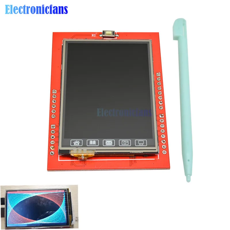 2.4 inch TFT LCD Touch Screen Shield for Arduino UNO R3 Mega2560 LCD Module 18-bit 262,000 Different Shades Display Board Module
2.4 inch TFT LCD Touch Screen Shield for Arduino UNO R3 Mega2560 LCD Module 18-bit 262,000 Different Shades Display Board Module
