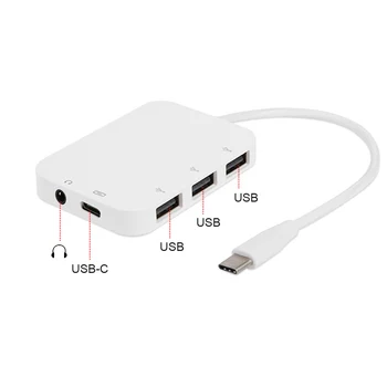 Data Transmission Universal Portable Converter USB Hub High Speed USB C Audio Output Expander Type C 5 In 1 For Laptop Computer
Data Transmission Universal Portable Converter USB Hub High Speed USB C Audio Output Expander Type C 5 In 1 For Laptop Computer