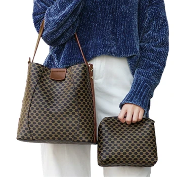 2020 Vintage Women Handbags Fashion 2 Pcs Ladies Shoulder Bucket Bags PU Leather Luxury Female Large Messenger Bags Clutch Purse
2020 Vintage Women Handbags Fashion 2 Pcs Ladies Shoulder Bucket Bags PU Leather Luxury Female Large Messenger Bags Clutch Purse