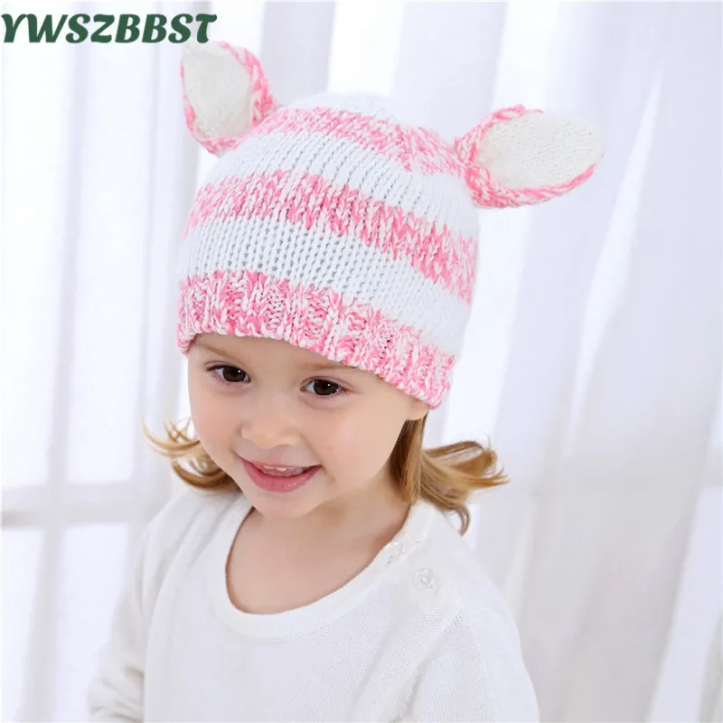 New Striped Winter Baby Hats for Girls Rabbit Ear Children Hat Fashion Knitted Autumn Winter Warm Caps Kids Boys Girls Hats
New Striped Winter Baby Hats for Girls Rabbit Ear Children Hat Fashion Knitted Autumn Winter Warm Caps Kids Boys Girls Hats