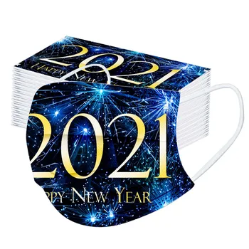 50pc 2021 Happy New Year Masks Adult's Letter Printed Mask Masque Disposable Protective Face Masks 3 Layer Ply Non-woven Masks
50pc 2021 Happy New Year Masks Adult's Letter Printed Mask Masque Disposable Protective Face Masks 3 Layer Ply Non-woven Masks