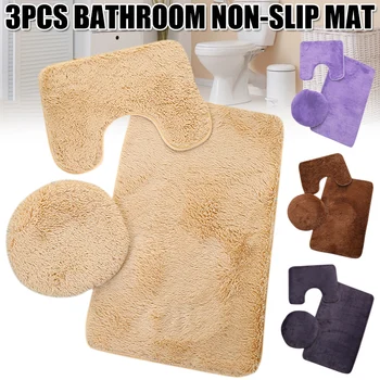 Microfiber Bathroom Rugs Set Shaggy Soft Bath Mat & U-Shaped Toilet Rug Non-Slip Machine Wash Dry Absorbent Shower Dropshipping
Microfiber Bathroom Rugs Set Shaggy Soft Bath Mat & U-Shaped Toilet Rug Non-Slip Machine Wash Dry Absorbent Shower Dropshipping