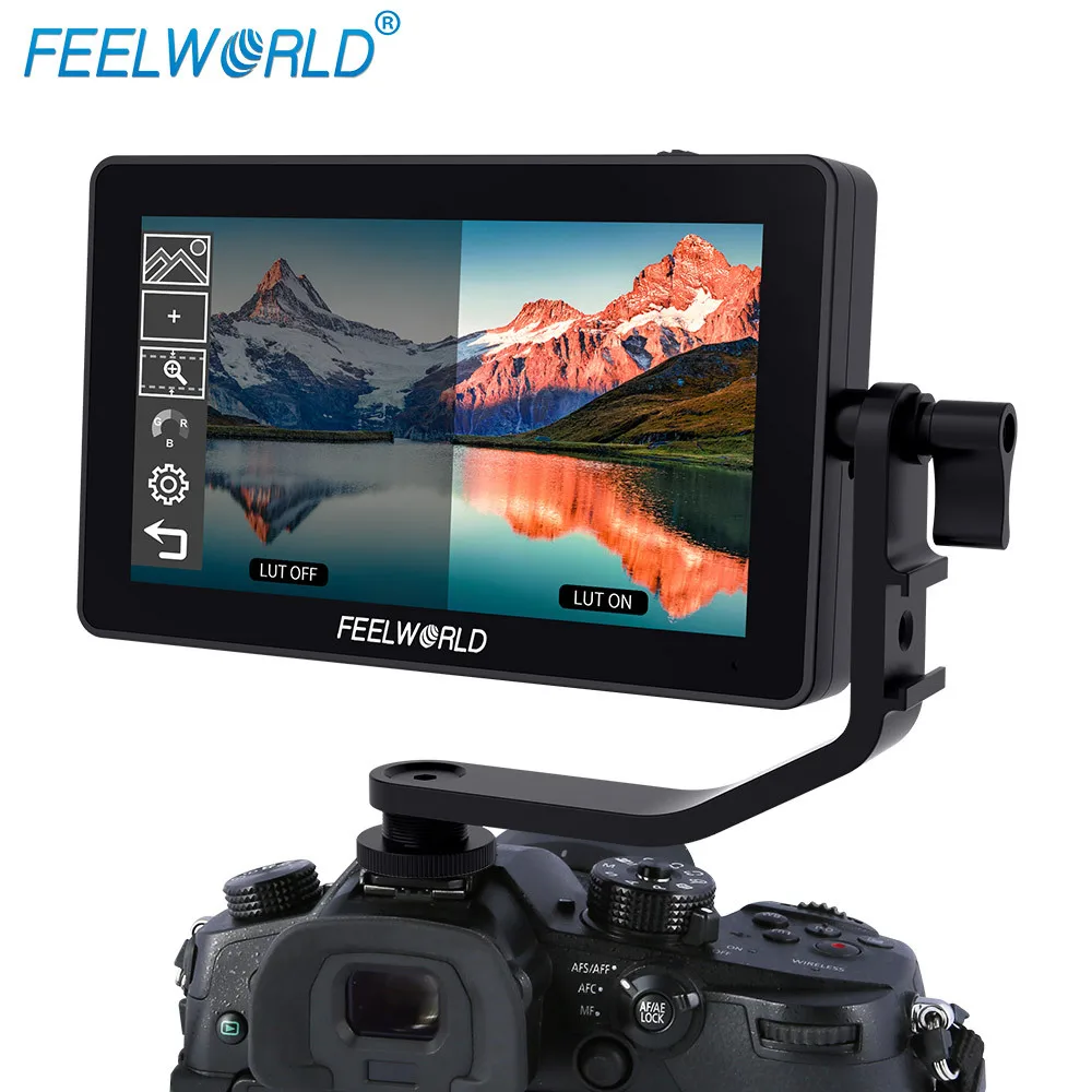 FEELWORLD F6 5.7" On Camera Field DSLR Monitor 1920X1080 4K HDMI Peaking Focus Assist Ultra-thin With Tilt Arm Power Output
FEELWORLD F6 5.7" On Camera Field DSLR Monitor 1920X1080 4K HDMI Peaking Focus Assist Ultra-thin With Tilt Arm Power Output