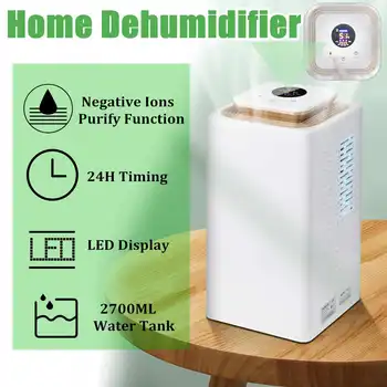 2.7L Air Dehumidifier Air Purify New Home Smart Electric Dehumidifier Basement Moisture Absorber Air Dryer Mute with LED Display
2.7L Air Dehumidifier Air Purify New Home Smart Electric Dehumidifier Basement Moisture Absorber Air Dryer Mute with LED Display