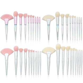 New 10pcs Conical Transparent Abrasive Handle Cosmetic Brush Set High Quality Fan Brush Powder Brush Blush Brush Eye Brush
New 10pcs Conical Transparent Abrasive Handle Cosmetic Brush Set High Quality Fan Brush Powder Brush Blush Brush Eye Brush