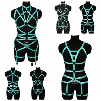 Full Body Harness Green Strappy Cage Bra Waist Belt Garter Stockings Plus Size Elastic Punk Goth Lingerie Hollow Out Night Clubs
Full Body Harness Green Strappy Cage Bra Waist Belt Garter Stockings Plus Size Elastic Punk Goth Lingerie Hollow Out Night Clubs