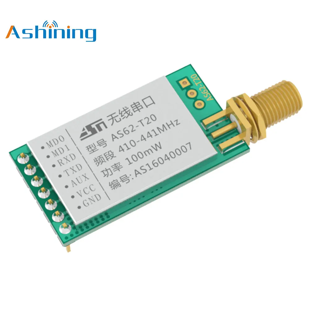 433mhz 100mW LoRa Sx1278 AS62-T20 Wireless Long Range Transmitter Receiver RF Module FEC
433mhz 100mW LoRa Sx1278 AS62-T20 Wireless Long Range Transmitter Receiver RF Module FEC