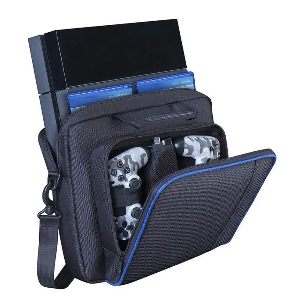 Carrying Case Sturdy Durable Portable Nylon Taffeta Travel Shoulder Bag Videogame Console for PS4 Slim |