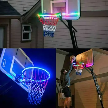 LED Basket Hoop Solar Light Basketball Hoop Sensor-Activated LED Solar Strip Light-8 Flash Modes Shoot Hoops At Night
LED Basket Hoop Solar Light Basketball Hoop Sensor-Activated LED Solar Strip Light-8 Flash Modes Shoot Hoops At Night