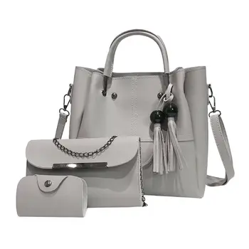 3pcs Handle bag Crossbody bag Card case Kit Women Lady Leather Handbag Tassel Shoulder Bags Tote Purse Messenger Satchel Top
3pcs Handle bag Crossbody bag Card case Kit Women Lady Leather Handbag Tassel Shoulder Bags Tote Purse Messenger Satchel Top