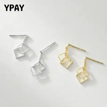 YPAY 100% Genuine 925 Sterling Silver Stud Earrings for Women Simple Staggered Double Square Earring Fine Party Jewelry YME627
YPAY 100% Genuine 925 Sterling Silver Stud Earrings for Women Simple Staggered Double Square Earring Fine Party Jewelry YME627