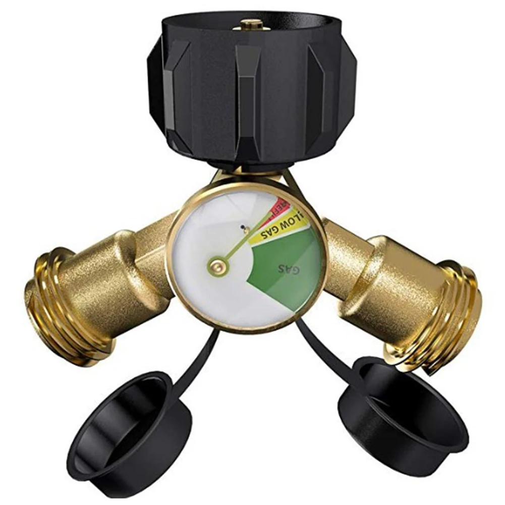 Tank Adapter Tee Connector With Gauge Indicator Durable BBQ Brass Meter Outdoor Picnic Y Splitter Easy Install Gas Pressure
Tank Adapter Tee Connector With Gauge Indicator Durable BBQ Brass Meter Outdoor Picnic Y Splitter Easy Install Gas Pressure